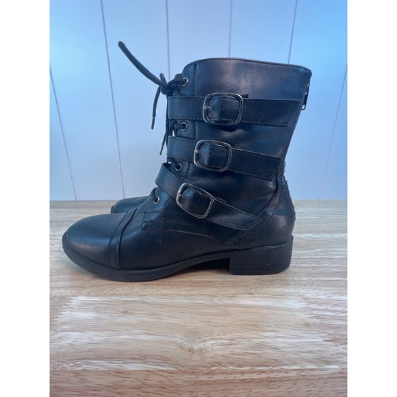 CHARLOTTE RUSE motto combat boot buckles size 7 - Picture 2 of 6